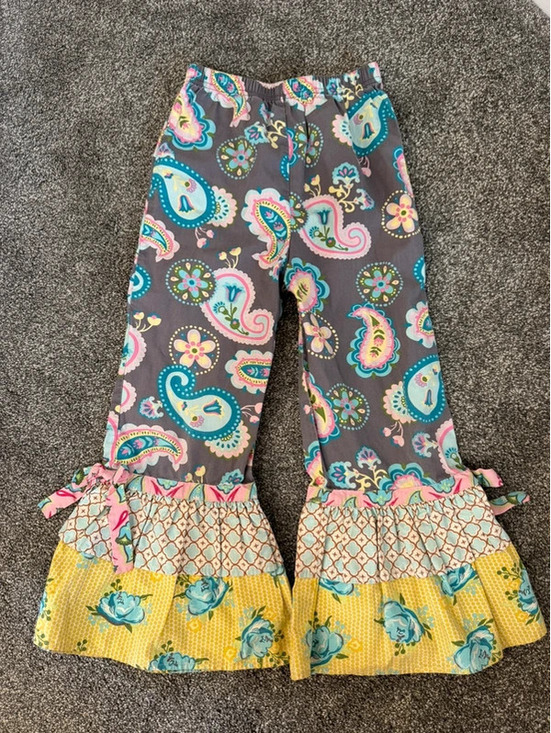 Eleanor Rose Other - Girl’s Eleanor Rose multi colored bell bottom pants size 6/7